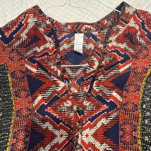 Silk Anthropologie Blouse w bell sleeves